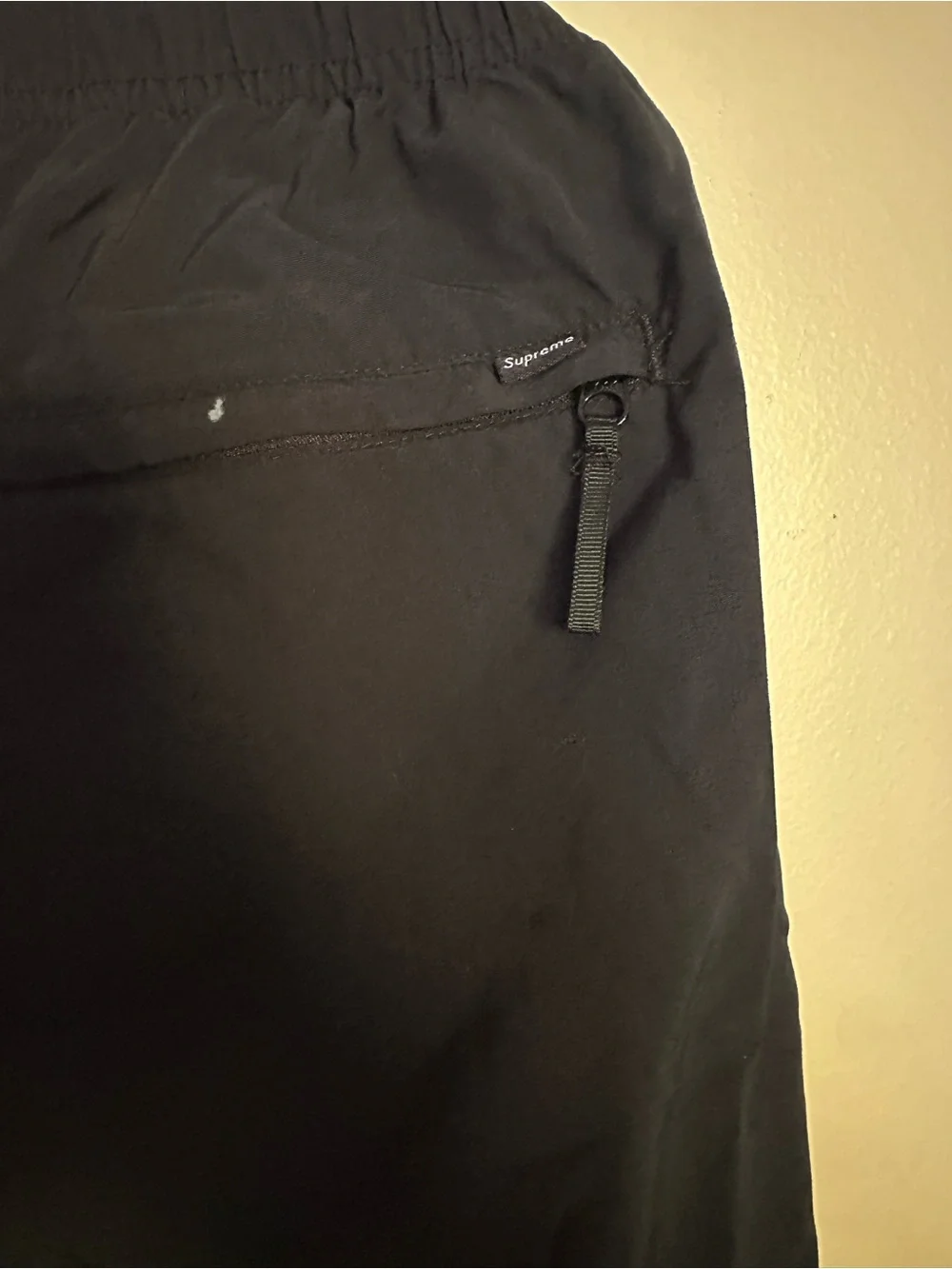 Supreme Black Elastic Waist Jogger Pants